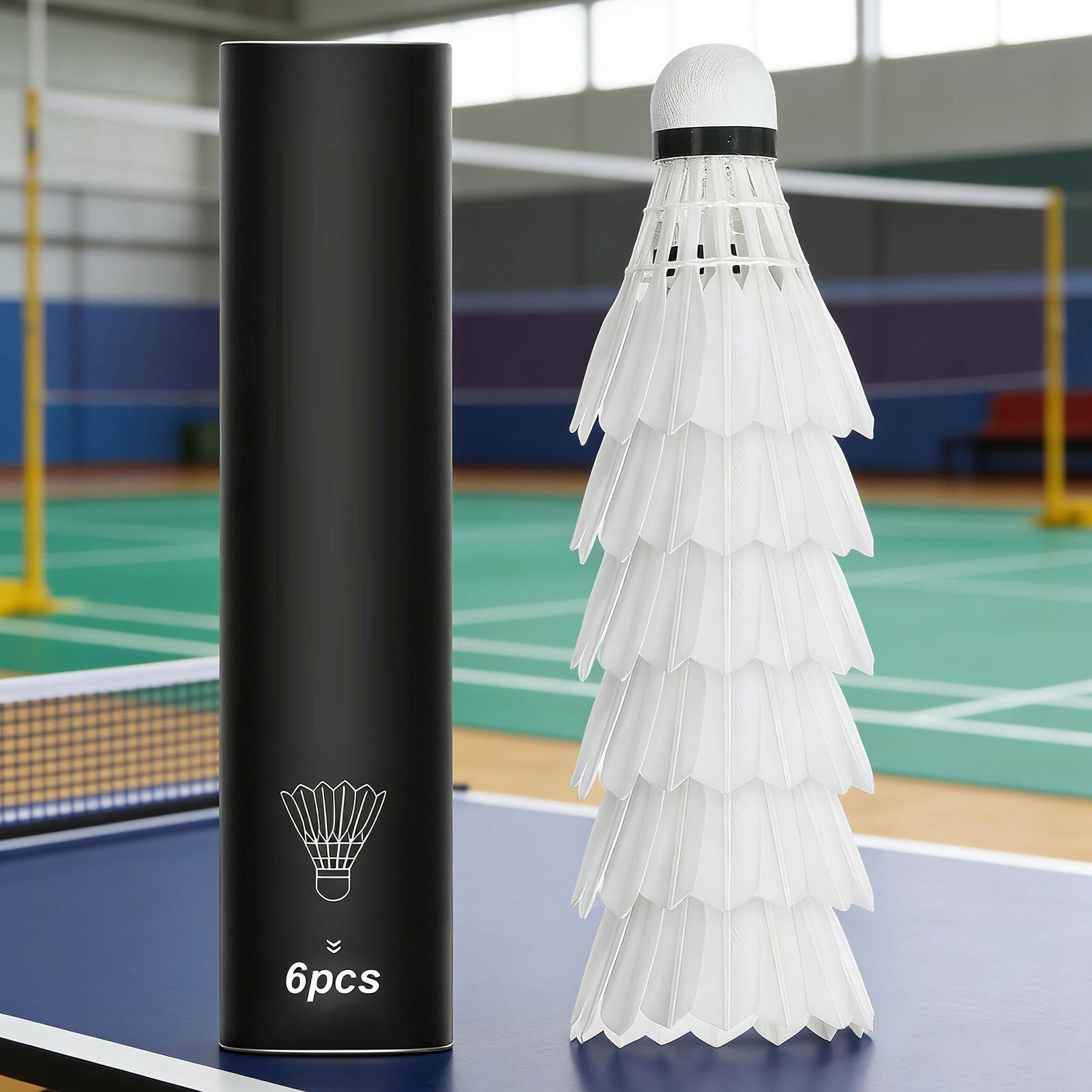 Badminton Nylon Shuttlecock - Volants de badminton, lot de 6,