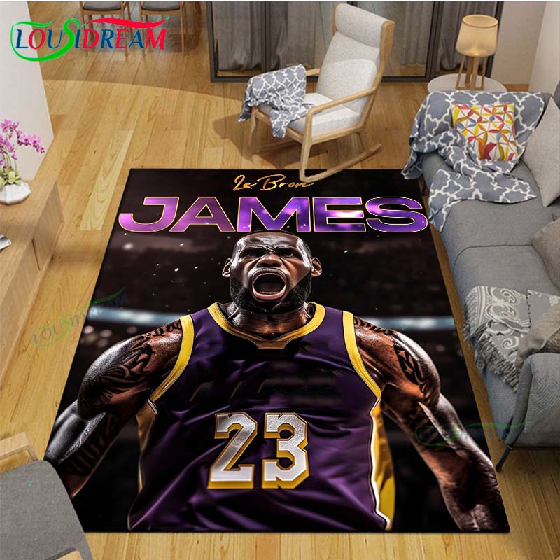 Badminton Zone - Tapis imprimé étoile de basket-ball l-lebron